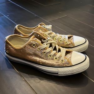 Converse Gold Sequin Sneakers
